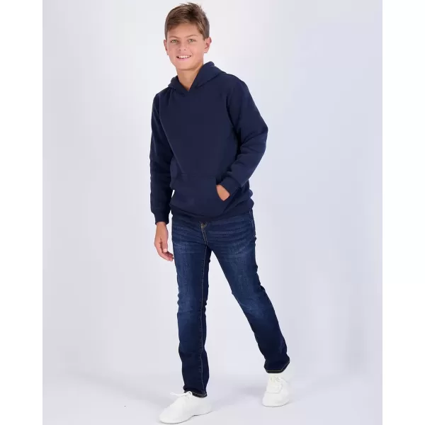 imageReal Essentials 3 Pack Youth Fleece Long Sleeve Soft Pullover Hoodie Sweatshirt  Boys ampamp GirlsSet 1