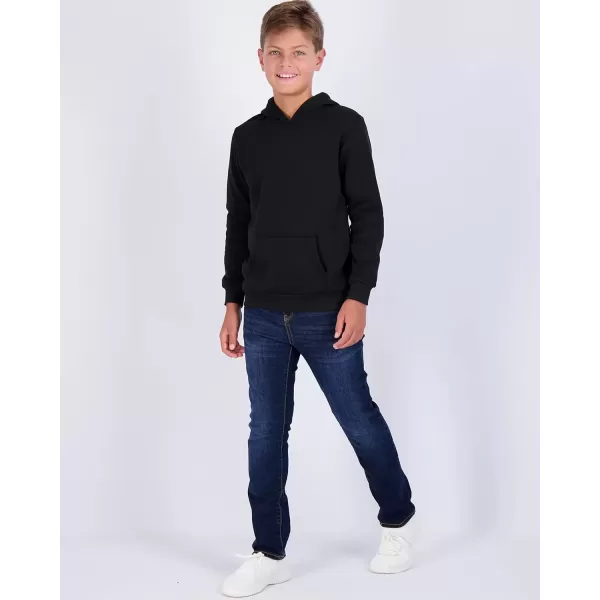 imageReal Essentials 3 Pack Youth Fleece Long Sleeve Soft Pullover Hoodie Sweatshirt  Boys ampamp GirlsSet 4