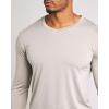 imageReal Essentials 4 Pack Mens Dry Fit Long Sleeve VNeck Active TShirt  Athletic Outdoor UPF 50 Available in Big ampamp TallSet 11