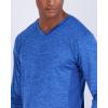 imageReal Essentials 4 Pack Mens Dry Fit Long Sleeve VNeck Active TShirt  Athletic Outdoor UPF 50 Available in Big ampamp TallSet 3