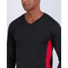 imageReal Essentials 4 Pack Mens Dry Fit Long Sleeve VNeck Active TShirt  Athletic Outdoor UPF 50 Available in Big ampamp TallSet 4