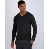 imageReal Essentials 4 Pack Mens Dry Fit Long Sleeve VNeck Active TShirt  Athletic Outdoor UPF 50 Available in Big ampamp TallSet 6