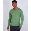 imageReal Essentials 4 Pack Mens Dry Fit Long Sleeve VNeck Active TShirt  Athletic Outdoor UPF 50 Available in Big ampamp TallSet 8