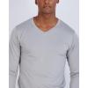 imageReal Essentials 4 Pack Mens Dry Fit Long Sleeve VNeck Active TShirt  Athletic Outdoor UPF 50 Available in Big ampamp TallSet 8