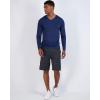 imageReal Essentials 4 Pack Mens Dry Fit Long Sleeve VNeck Active TShirt  Athletic Outdoor UPF 50 Available in Big ampamp TallSet 8