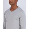 imageReal Essentials 4 Pack Mens Dry Fit Long Sleeve VNeck Active TShirt  Athletic Outdoor UPF 50 Available in Big ampamp TallSet 9