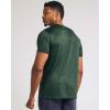 imageReal Essentials 4 Pack Mens DryFit Short Sleeve Pocket Crew Performance Athletic TShirt Available in Big ampamp TallSet 4