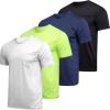 imageReal Essentials 4 Pack Mens DryFit Short Sleeve Pocket Crew Performance Athletic TShirt Available in Big ampamp TallSet 5