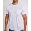 imageReal Essentials 4 Pack Mens DryFit Short Sleeve Pocket Crew Performance Athletic TShirt Available in Big ampamp TallSet 5