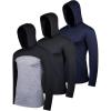 imageReal Essentials 3 Pack Mens Dry Fit Wicking Long Sleeve Fishing Active Hoodie Pullover Sweatshirt Big ampamp TallSet 1