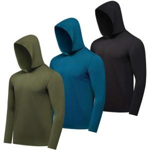 imageReal Essentials 3 Pack Mens Dry Fit Wicking Long Sleeve Fishing Active Hoodie Pullover Sweatshirt Big ampamp TallSet 12