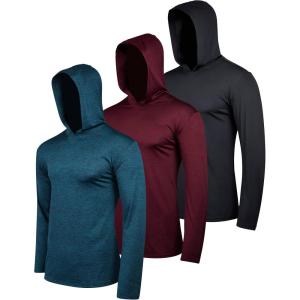 imageReal Essentials 3 Pack Mens Dry Fit Wicking Long Sleeve Fishing Active Hoodie Pullover Sweatshirt Big ampamp TallSet 2