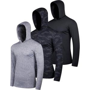 imageReal Essentials 3 Pack Mens Dry Fit Wicking Long Sleeve Fishing Active Hoodie Pullover Sweatshirt Big ampamp TallSet 5