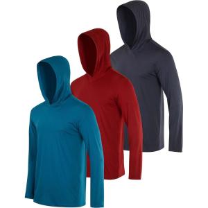 imageReal Essentials 3 Pack Mens Dry Fit Wicking Long Sleeve Fishing Active Hoodie Pullover Sweatshirt Big ampamp TallSet 9