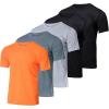 imageReal Essentials 5 Pack Mens Active Quick Dry Mesh Crew Neck T Shirts  Athletic Short Sleeve Tee Available in Big ampamp TallSet 7