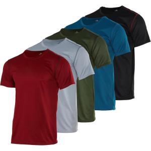 imageReal Essentials 5 Pack Mens Active Quick Dry Mesh Crew Neck T Shirts  Athletic Short Sleeve Tee Available in Big ampamp TallSet 11