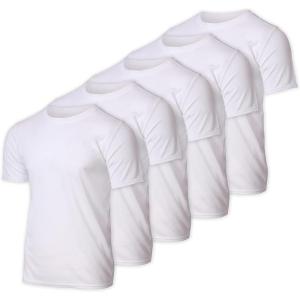 imageReal Essentials 5 Pack Mens Active Quick Dry Mesh Crew Neck T Shirts  Athletic Short Sleeve Tee Available in Big ampamp TallSet 2