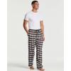 imageReal Essentials 3 Pack Mens Pajama Pants  Knit Cotton Flannel Plaid Lounge Bottoms Available In Big ampamp TallFlannel Set 2