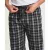 imageReal Essentials 3 Pack Mens Pajama Pants  Knit Cotton Flannel Plaid Lounge Bottoms Available In Big ampamp TallFlannel Set 3