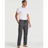 imageReal Essentials 3 Pack Mens Pajama Pants  Knit Cotton Flannel Plaid Lounge Bottoms Available In Big ampamp TallFlannel Set 4