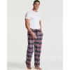 imageReal Essentials 3 Pack Mens Pajama Pants  Knit Cotton Flannel Plaid Lounge Bottoms Available In Big ampamp TallFlannel Set 5