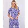 imageReal Essentials 2 Pack Womens ShortSleeve PJ Top with Capri Pants  Pajama Lounge ampamp Sleepwear Set Available In PlusSet 1