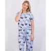 imageReal Essentials 2 Pack Womens ShortSleeve PJ Top with Capri Pants  Pajama Lounge ampamp Sleepwear Set Available In PlusSet 2