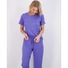 imageReal Essentials 2 Pack Womens ShortSleeve PJ Top with Capri Pants  Pajama Lounge ampamp Sleepwear Set Available In PlusSet 2