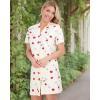 imageReal Essentials 3 Pack Womens Short Sleeve Full ButtonDown Henley Nightshirt Nightgown Sleep Dress Available In Plus SizeSet 4