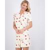 imageReal Essentials 3 Pack Womens Short Sleeve Full ButtonDown Henley Nightshirt Nightgown Sleep Dress Available In Plus SizeSet 4