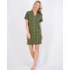 imageReal Essentials 3 Pack Womens Short Sleeve Full ButtonDown Henley Nightshirt Nightgown Sleep Dress Available In Plus SizeSet 4