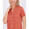 imageReal Essentials 3 Pack Womens Short Sleeve Full ButtonDown Henley Nightshirt Nightgown Sleep Dress Available In Plus SizeSet 5