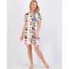 imageReal Essentials 3 Pack Womens Short Sleeve Full ButtonDown Henley Nightshirt Nightgown Sleep Dress Available In Plus SizeSet 5