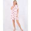 imageReal Essentials 3 Pack Womens Short Sleeve Full ButtonDown Henley Nightshirt Nightgown Sleep Dress Available In Plus SizeSet 6