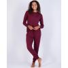 imageReal Essentials 2 Pack Womens Soft Long Sleeve Sleep Set  Comfortable Lounge Pull Over Hoodie and Henley JoggerHenley Set 4