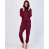 imageReal Essentials 2 Pack Womens Soft Long Sleeve Sleep Set  Comfortable Lounge Pull Over Hoodie and Henley JoggerHoodie Set 1