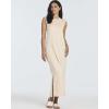 imageReal Essentials 3 Pack Womens Long Tank Maxi TShirt Summer Casual Dress with Pockets Available in Plus SizeSet 6