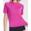 imageReal Essentials 4 Pack Womens UPF Short Sleeved Active Rashguard ampamp UV Sun Protection Swimsuit Top Availabe in Plus SizeSet 6