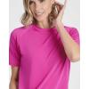 imageReal Essentials 4 Pack Womens UPF Short Sleeved Active Rashguard ampamp UV Sun Protection Swimsuit Top Availabe in Plus SizeSet 6