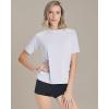imageReal Essentials 4 Pack Womens UPF Short Sleeved Active Rashguard ampamp UV Sun Protection Swimsuit Top Availabe in Plus SizeSet 7