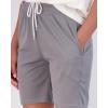 imageReal Essentials 4Pack Womens 7quot Mesh QuickDry Bermuda Active Athletic Long Shorts with Pockets Available in Plus SizeSet 3