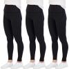 image3 Pack Ladies Womens Performance Active Athletic Leggings Yoga Pants Running Gym Compression TIK tok Workout Buttery Soft Clothes Depot Black Camo High Waisted Butt Lift Tummy Control  Set 1XXL