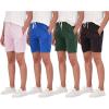 imageReal Essentials 4Pack Womens 7quot Mesh QuickDry Bermuda Active Athletic Long Shorts with Pockets Available in Plus SizeSet 4