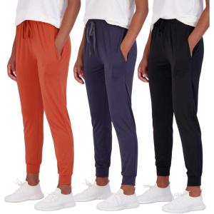 image3 Pack Womens UltraSoft Dry Fit Lounge Joggers Sweatpants Athletic Yoga Pants with Pockets Available in PlusSet 4