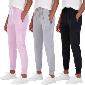 image3 Pack Womens UltraSoft Dry Fit Lounge Joggers Sweatpants Athletic Yoga Pants with Pockets Available in PlusSet 7
