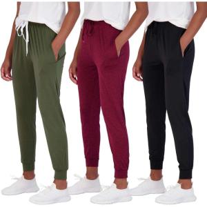 image3 Pack Womens UltraSoft Dry Fit Lounge Joggers Sweatpants Athletic Yoga Pants with Pockets Available in PlusSet 8