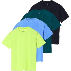 imageReal Essentials 4 Pack Womens UPF Short Sleeved Active Rashguard ampamp UV Sun Protection Swimsuit Top Availabe in Plus SizeSet 1