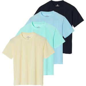 imageReal Essentials 4 Pack Womens UPF Short Sleeved Active Rashguard ampamp UV Sun Protection Swimsuit Top Availabe in Plus SizeSet 4