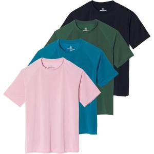 imageReal Essentials 4 Pack Womens UPF Short Sleeved Active Rashguard ampamp UV Sun Protection Swimsuit Top Availabe in Plus SizeSet 8