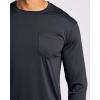 imageReal Essentials 4 Pack Mens DryFit Active Athletic Long Sleeve Pocket Crew TShirt Outdoors UPF 50 S5XLTSet 9